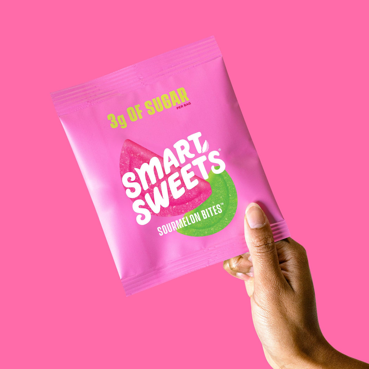 SmartSweets Sourmelon Bites 6-pack packaging for easy sharing and on-the-go snacking.