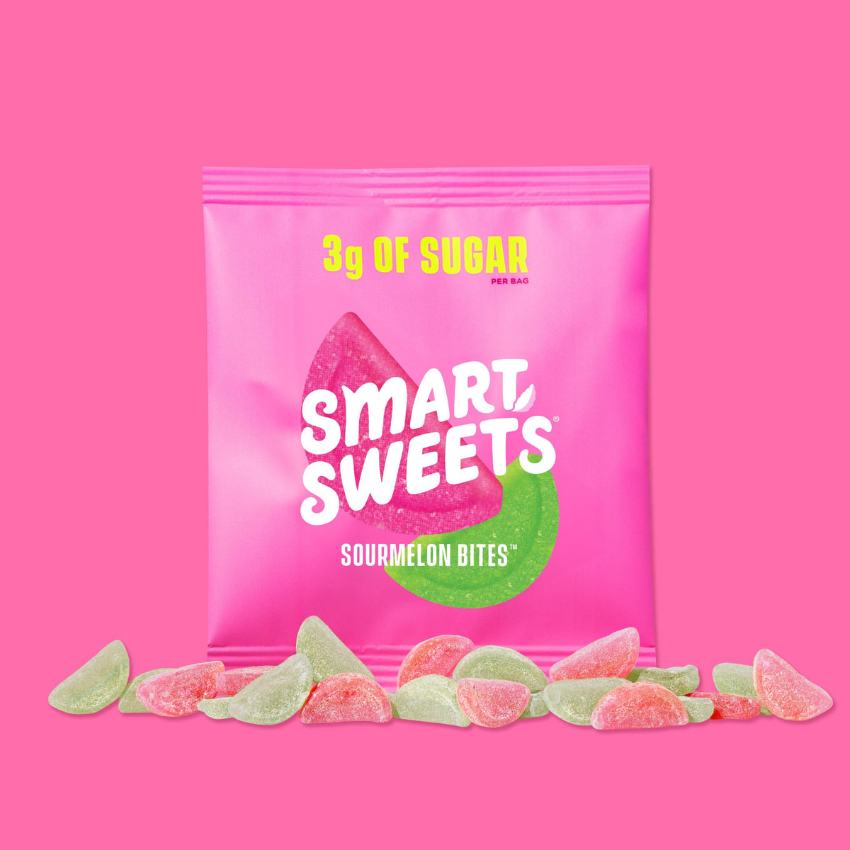 SmartSweets Sourmelon Bites chewy texture invites a satisfying mouthfeel for everyday snacking.