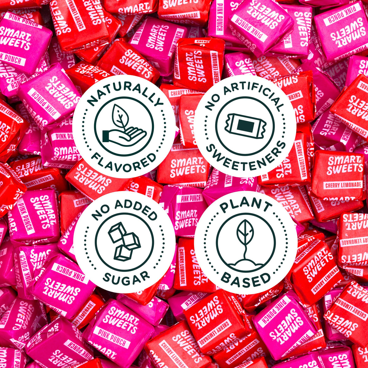 SmartSweets SweetChews Pink Punch bag with bright fruit blend for busy days