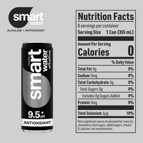 Smartwater antioxidants label signals added freshness in a compact can