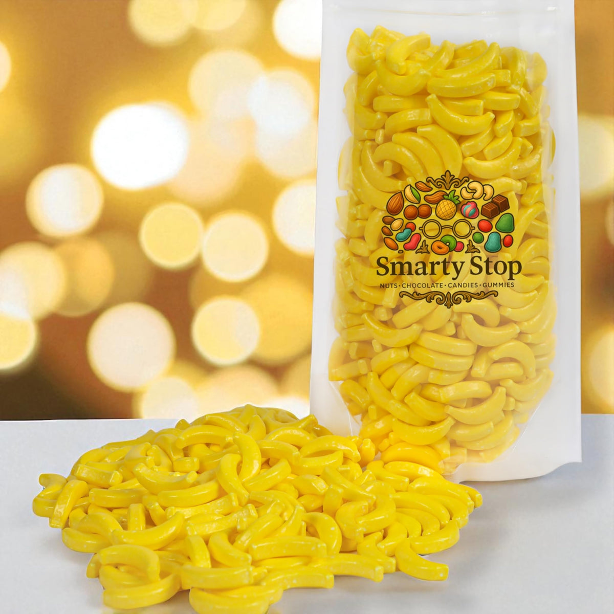 Gift-ready Banana Heads candy for celebrations and get-togethers
