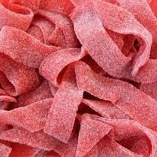 Every Sour Belts gummy closeup highlights sour coating for a bold bite.