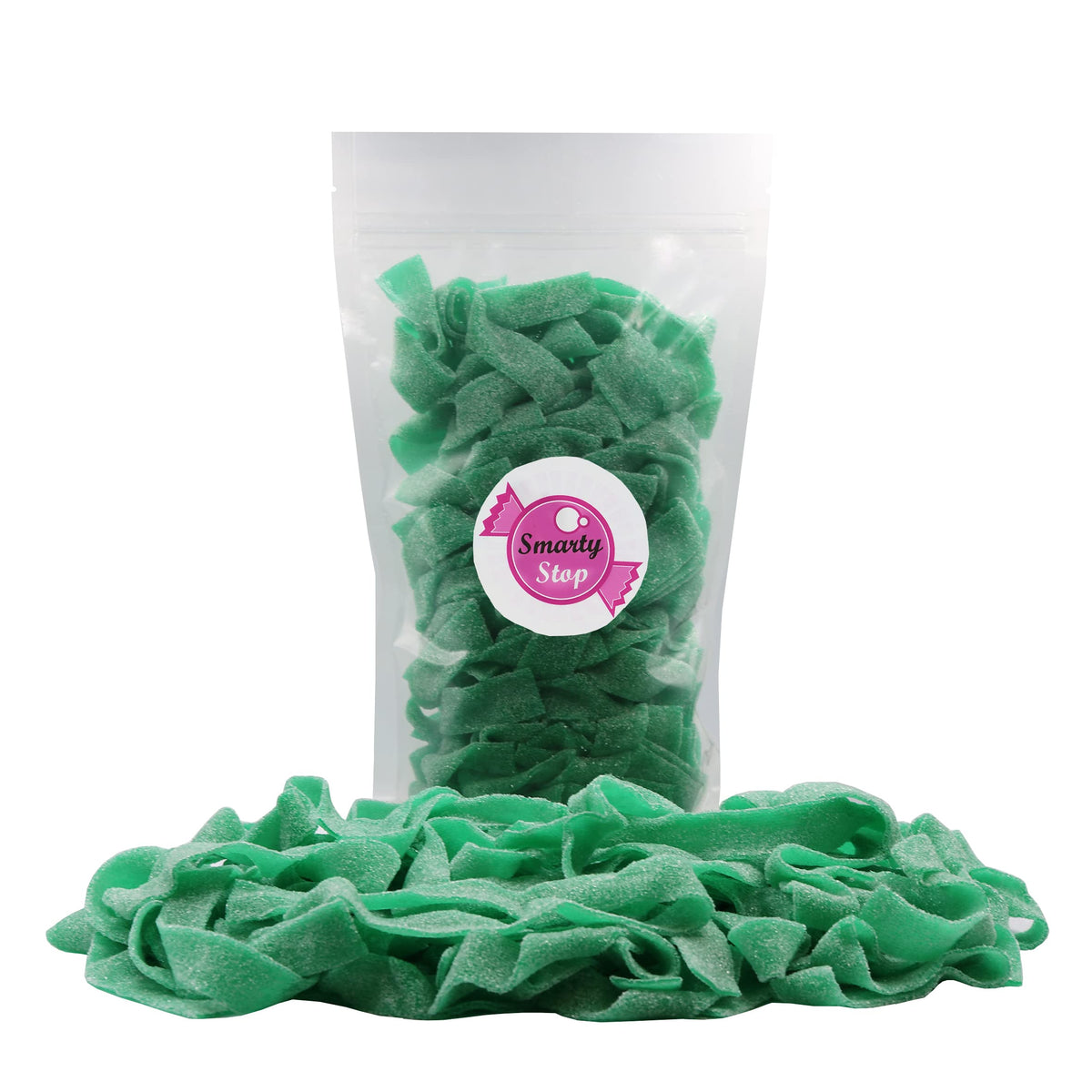Smarty Stop Every Sour Belts Green Apple pack side, grab-and-go treat