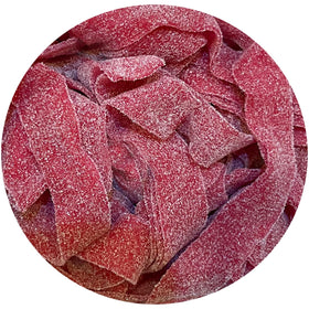 Smarty Stop Every Sour Belts red wild cherry bag ready for snacking.