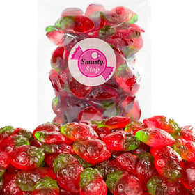 Smarty Stop Gummy Collections strawberries close-up showing juicy chewy texture