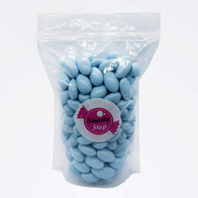 Two-pound bulk pack of Smarty Stop Jordan almonds, ready for parties and gatherings.