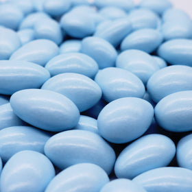Smarty Stop Jordan almonds in a pastel blue shell, perfect for dessert tables.