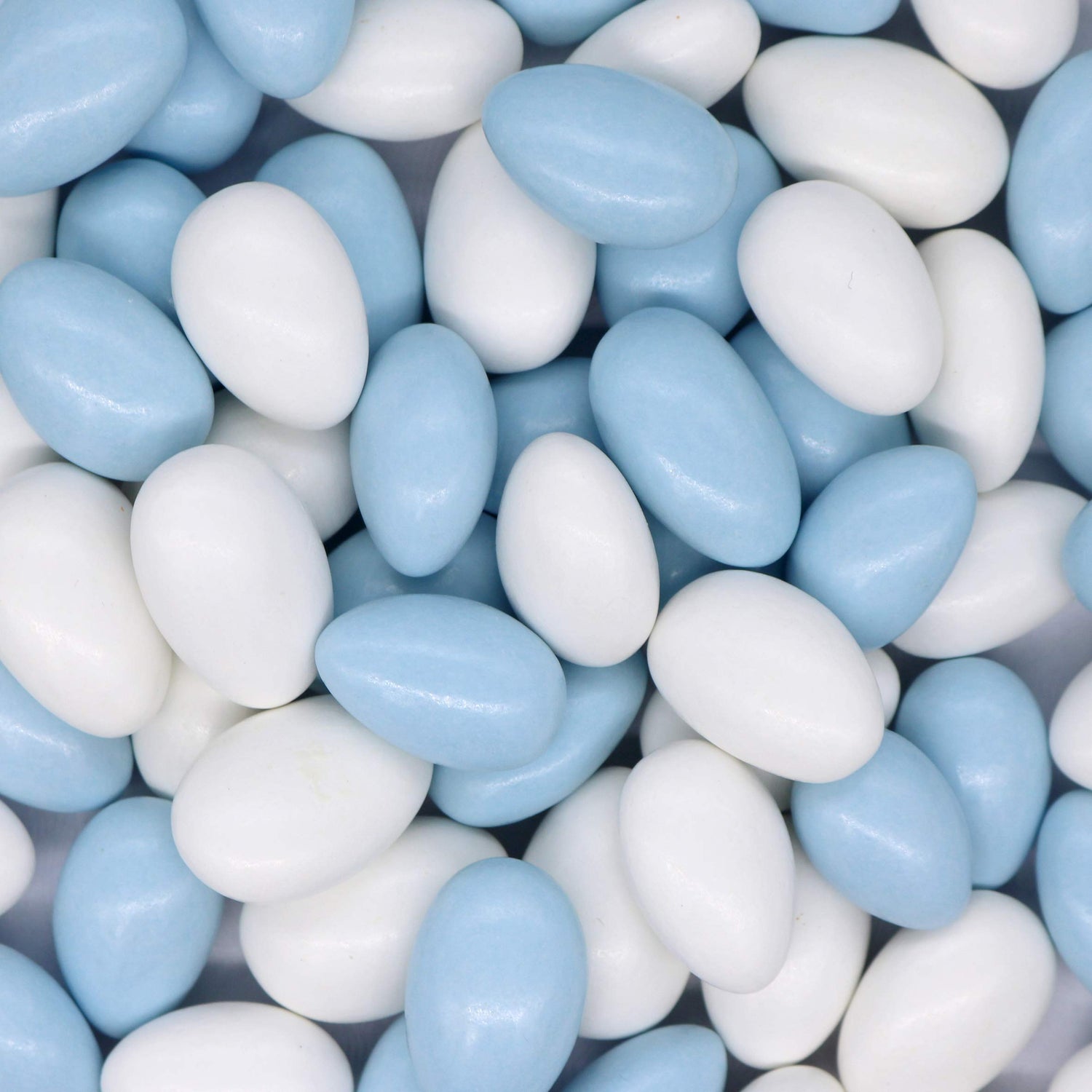 Smarty Stop Jordan Almonds pastel shell brighten the candy bowl and invite sharing.