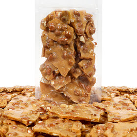 Crunchy snap close-up showing crisp texture of Smarty Stop brittle