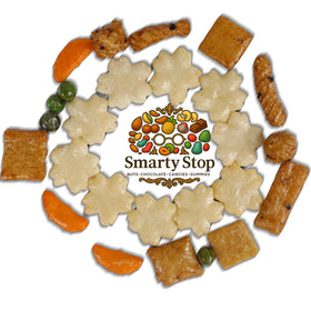 Smarty Stop snack bowl setup, party-ready with crunchy bites.