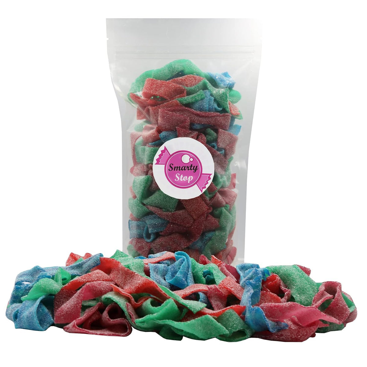 1lb Smarty Stop gummy belts display for gifting or sharing
