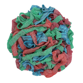 Close-up of Smarty Stop gummy belts showing bright, chewy textures