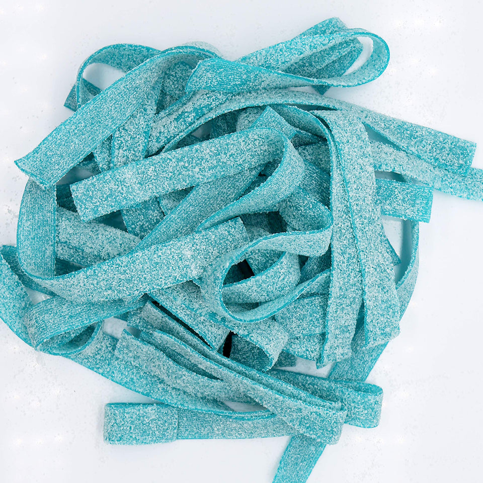 Smarty Stop Sour Gummy Candy Strips blue raspberry pack for sharing at gatherings.