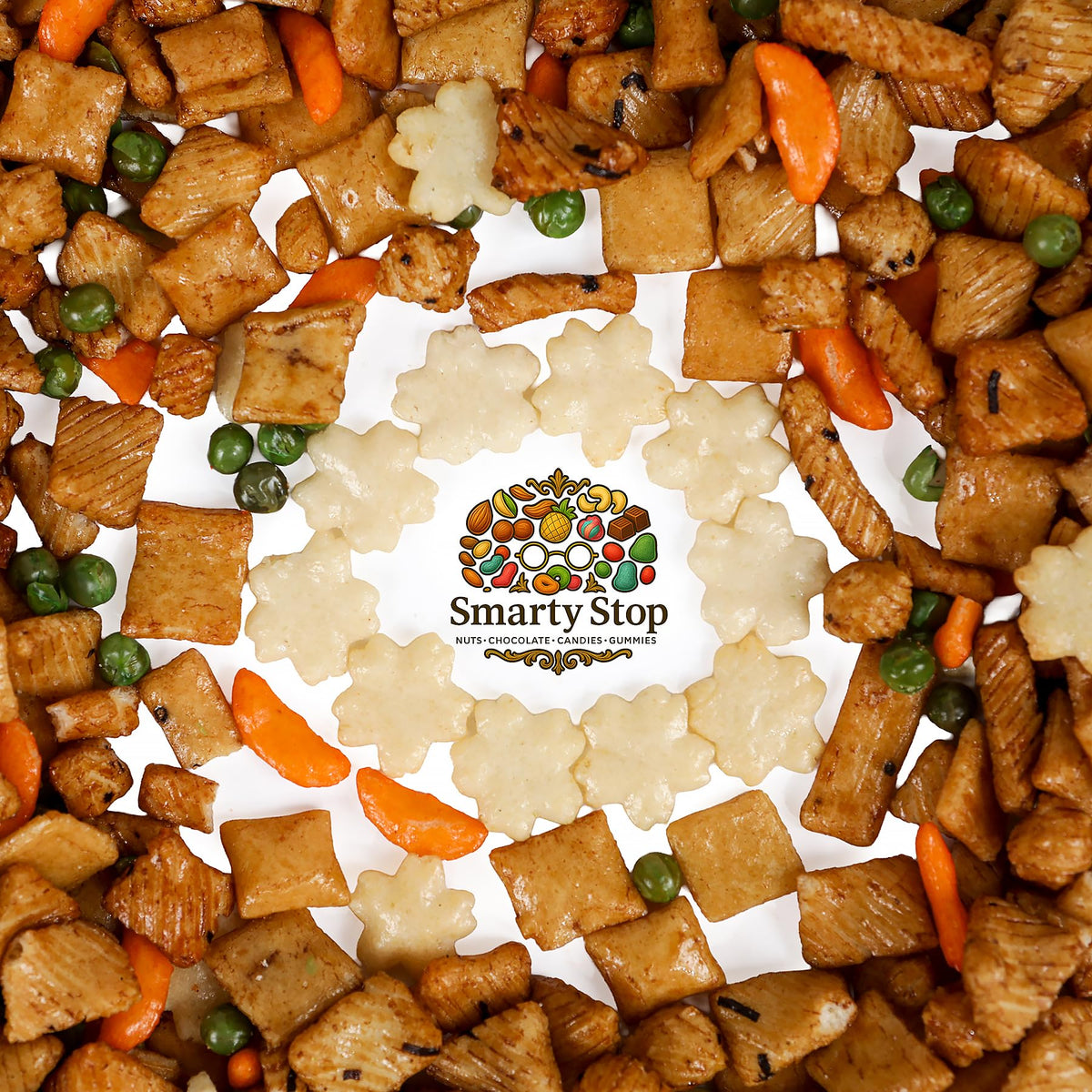 Smarty Stop soy-chili flavor crackers ready for dipping and pairing.