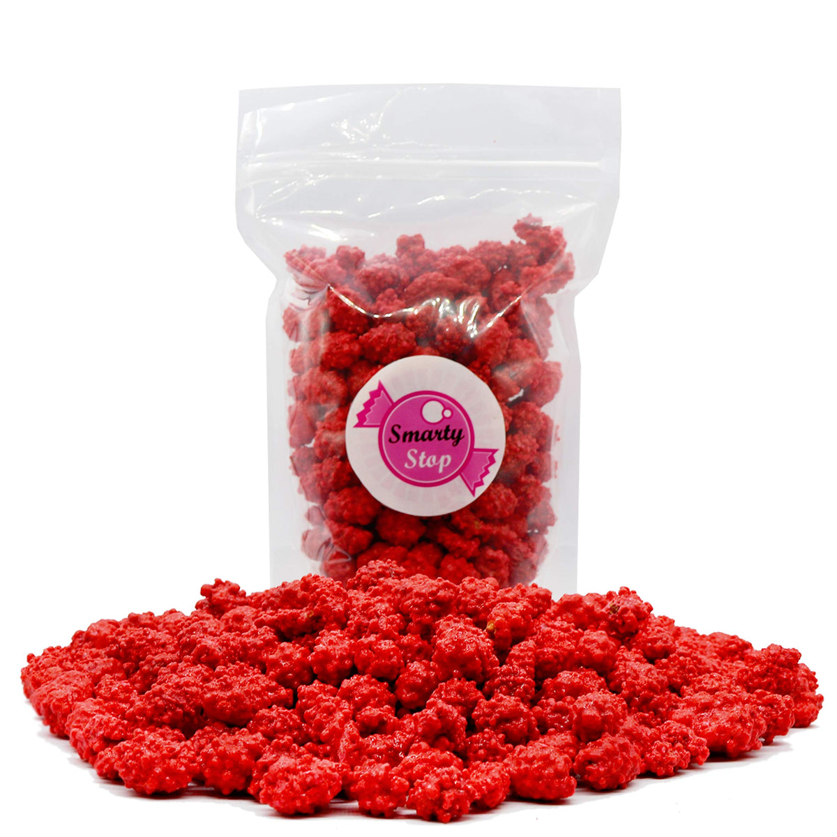 Smarty Stop red candy peanuts served in a bowl evoke a festive candy buffet option.