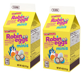 Smiling Sweets Mini Robin Eggs in 2-pack cartons for Easter gifting and sharing.