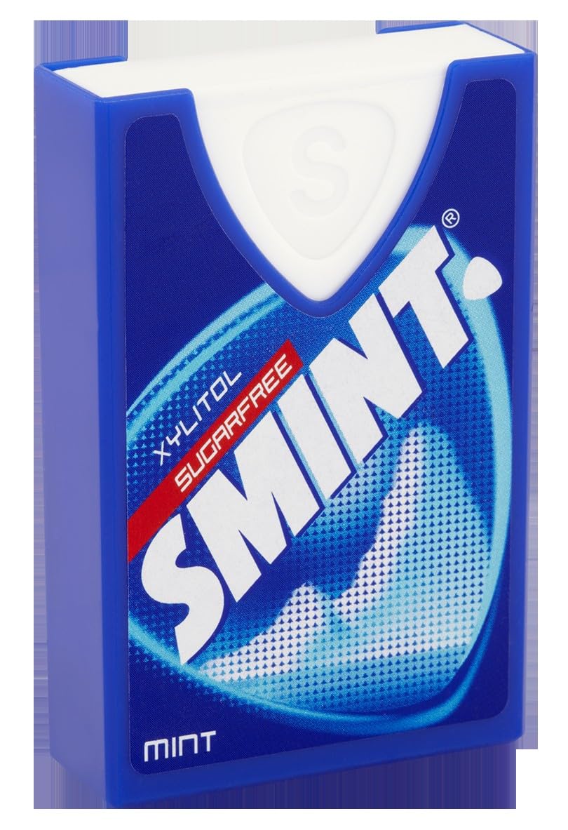 Smint portable can with 12 mints providing on-the-go breath refreshment.