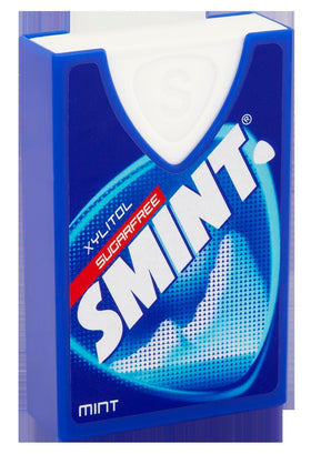 Smint portable can with 12 mints providing on-the-go breath refreshment.