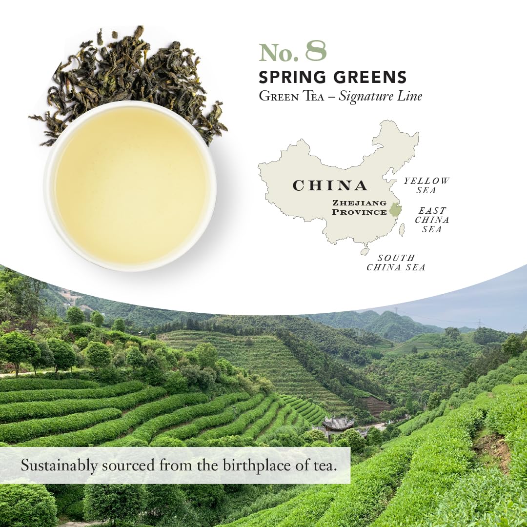 A steaming cup of green tea offering a caffeinated lift.