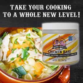 Smoke n Sanity Chicken Base shows gluten free and dairy free attributes.