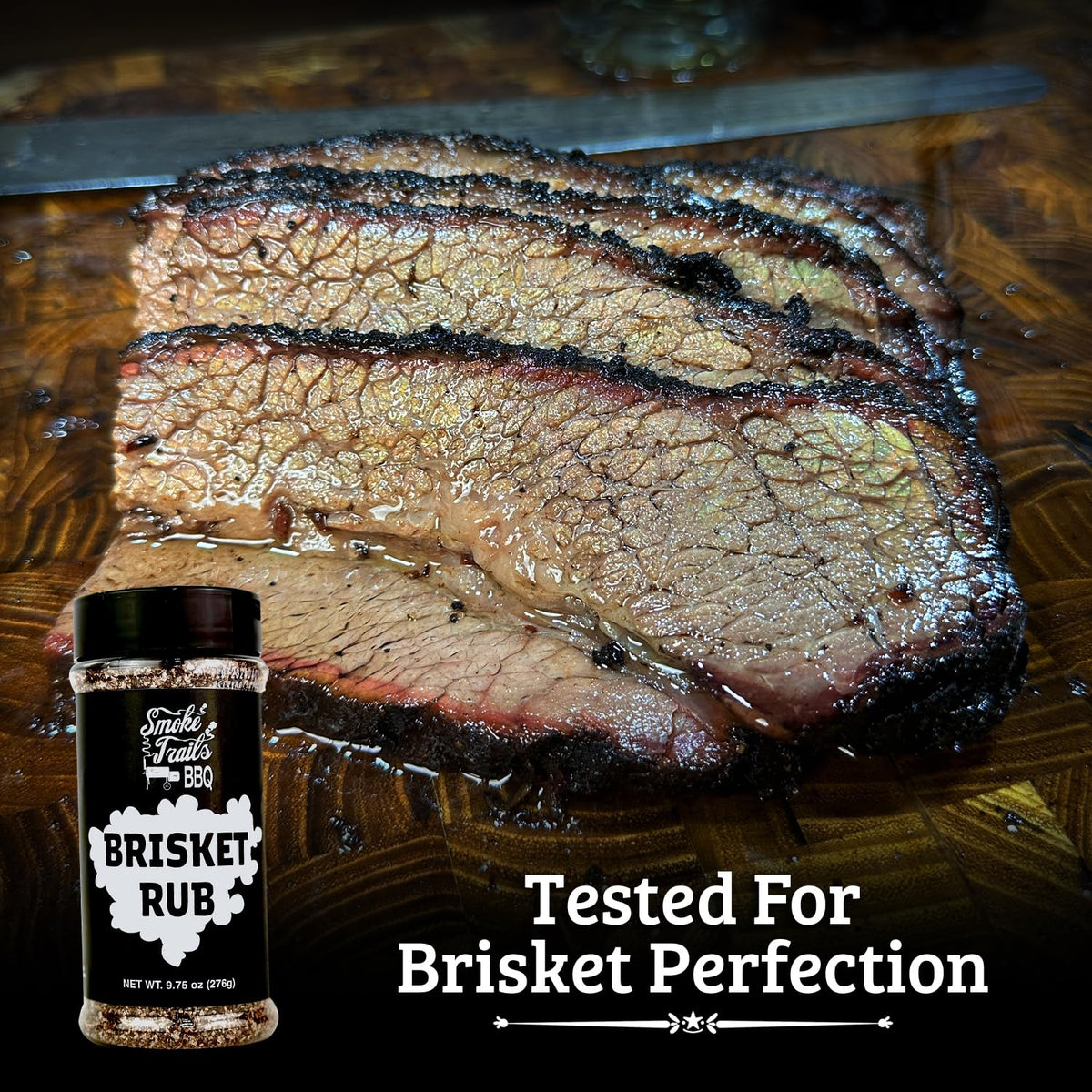 Smoke Trails BBQ brisket rub with beef short ribs adds savory depth