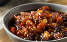 Smoky Mountain Southern Style Bacon Jam spread brings rich flavor to snacks.