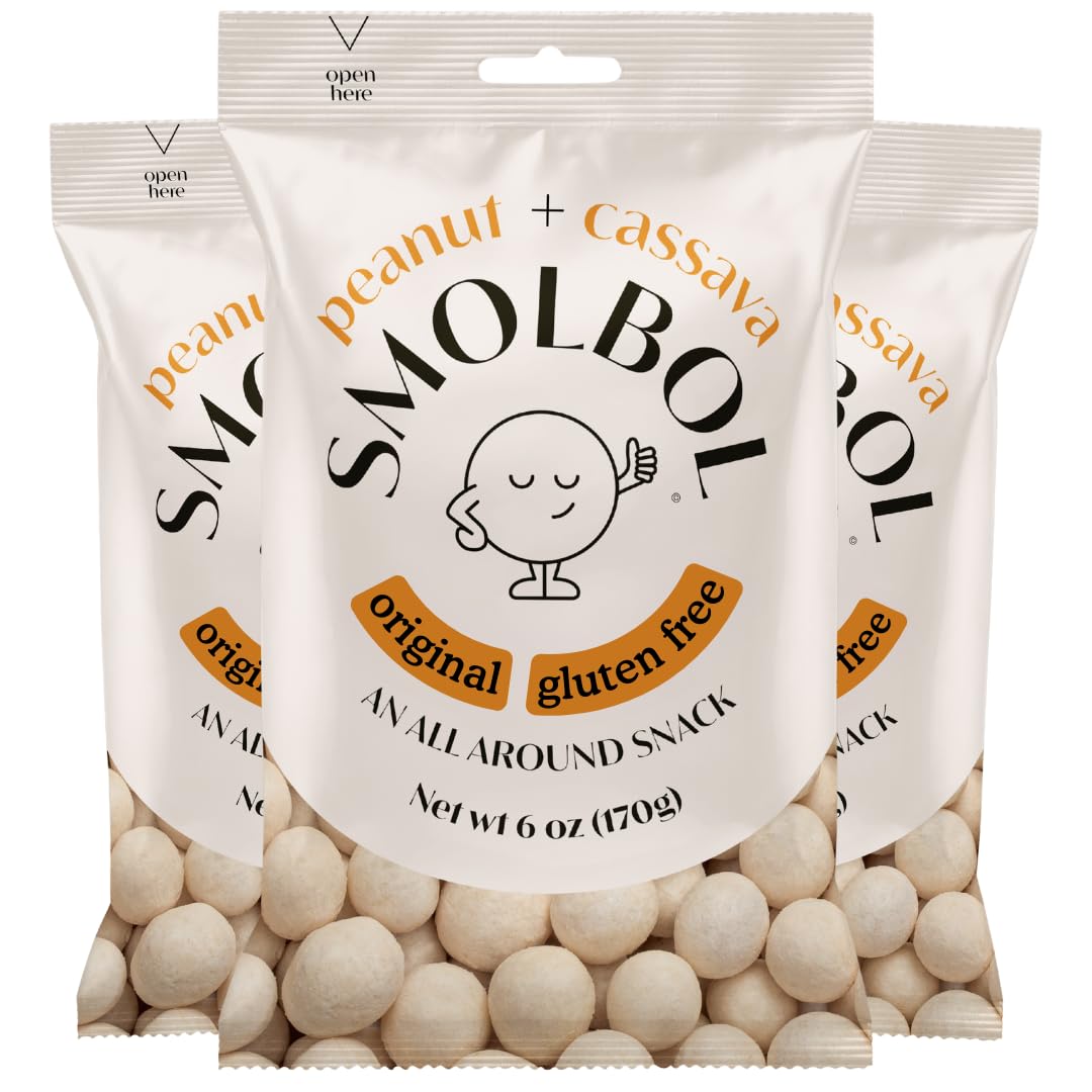 Smolbol Crunchy Peanuts with cassava crust, gluten-free crunch for on-the-go snacking.