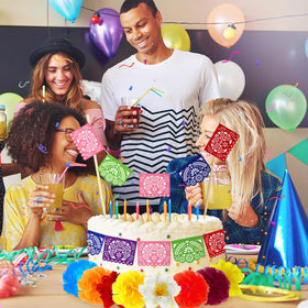 SmoothNovelty colorful fiesta decor creates a lively party atmosphere.