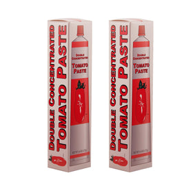 SMT San Merican Tomato paste tube shows double-concentrated flavor ready for quick cooking.