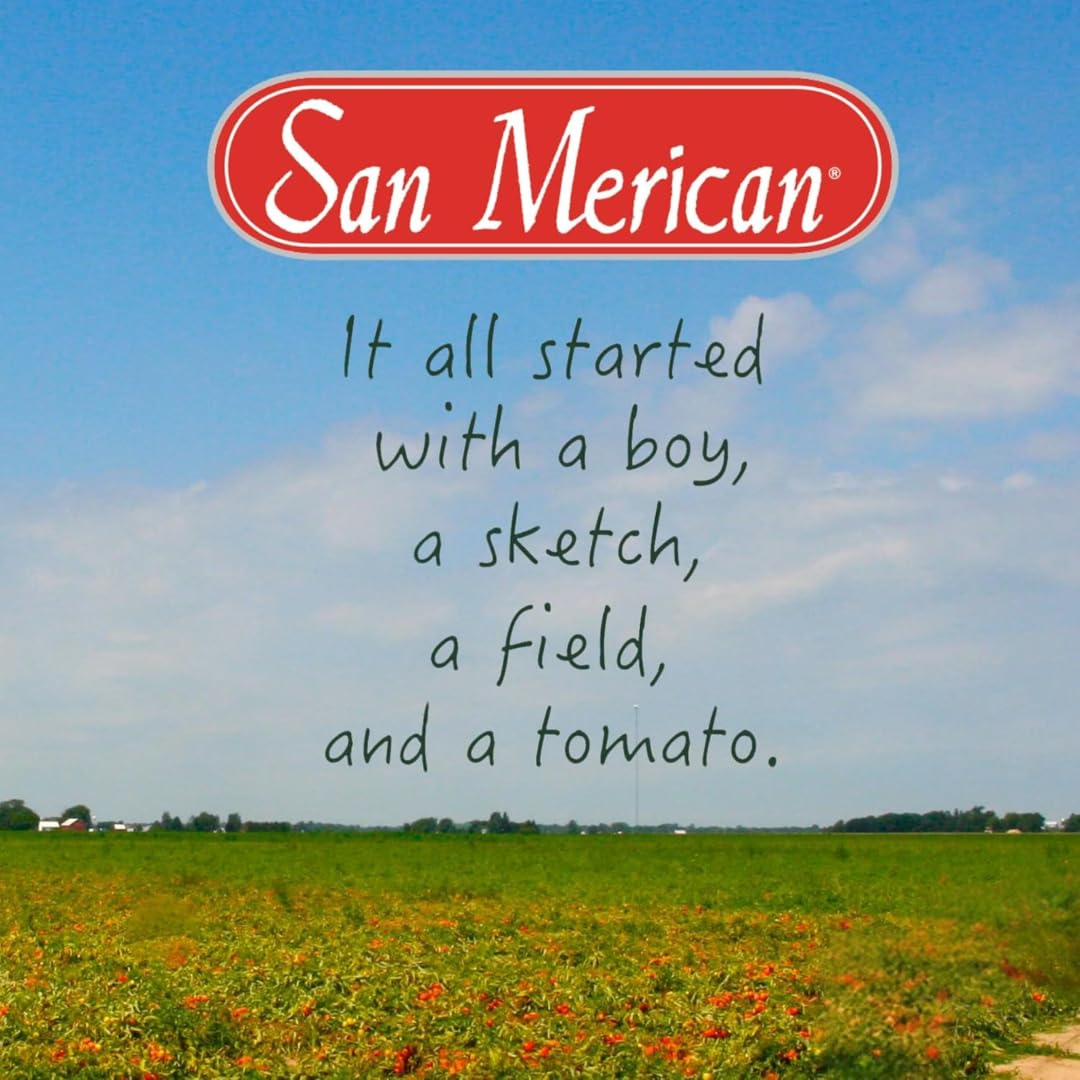 SMT San Merican Tomato brand packaging signals premium US-grown produce.