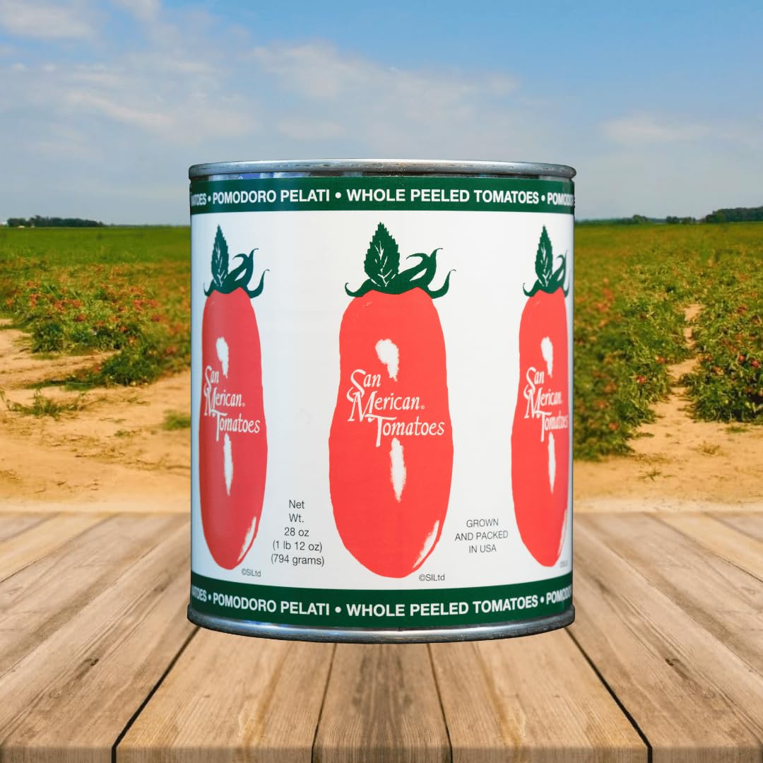 SMT San Merican Tomato vibrant red whole peeled tomatoes for sauces.