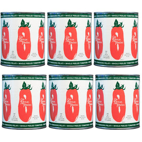SMT San Merican Tomato whole peeled tomatoes in 28oz can, ideal for rich sauces.