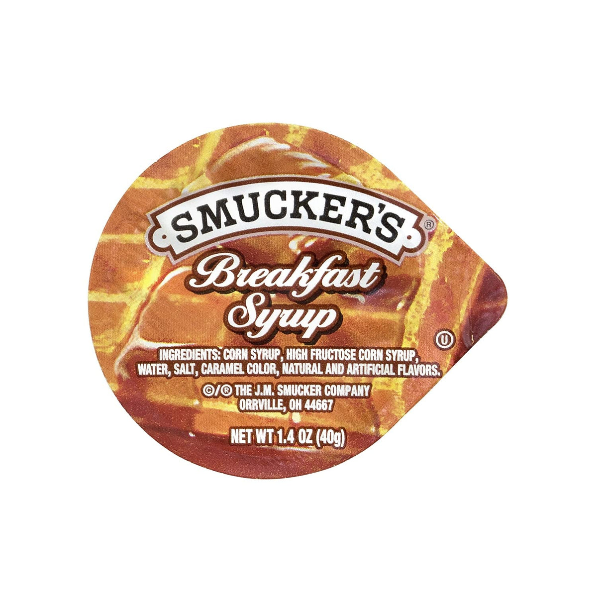 Smucker's 100-pack breakfast syrup tubs, kosher dairy for various venues.