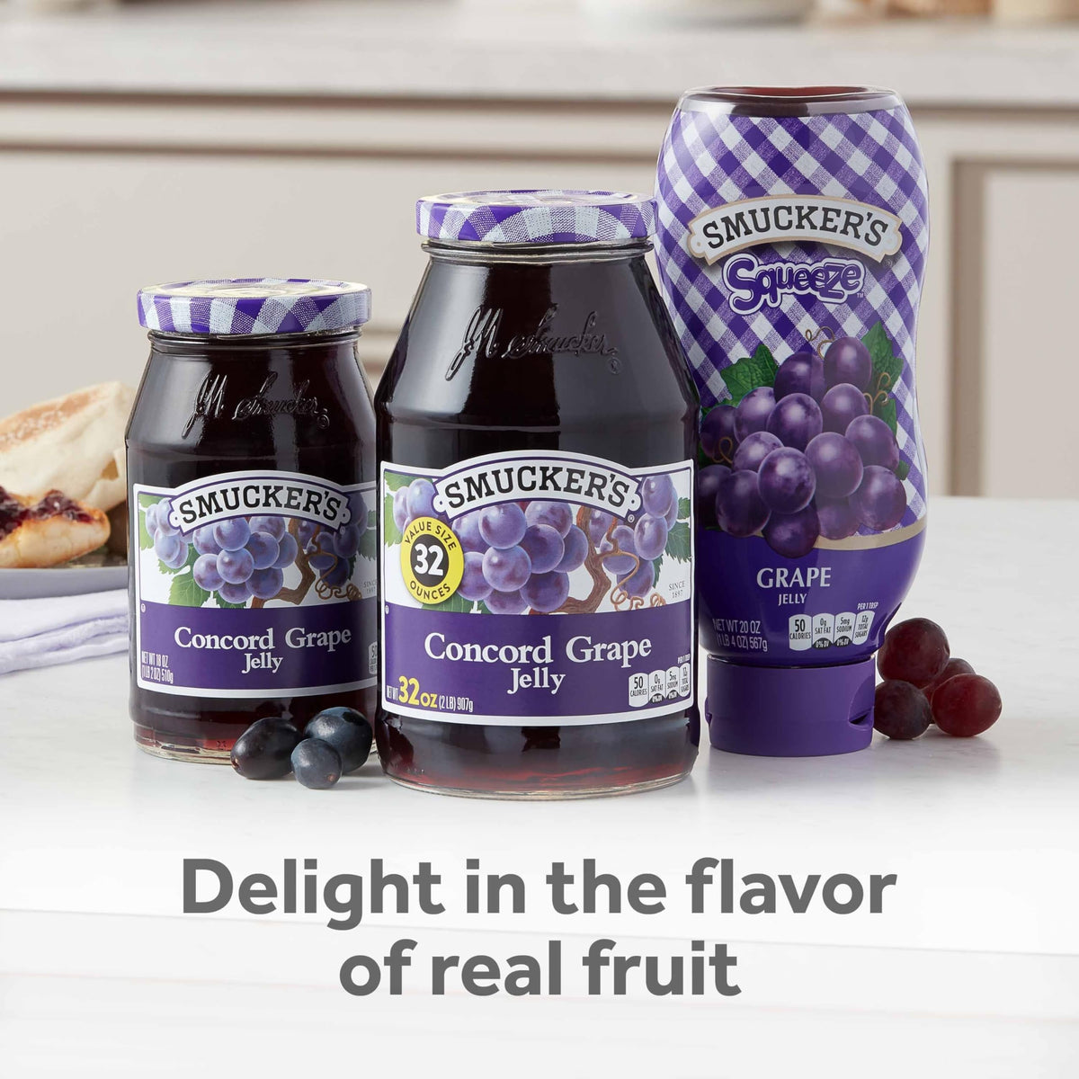 Smucker's grape jelly case with traceability label