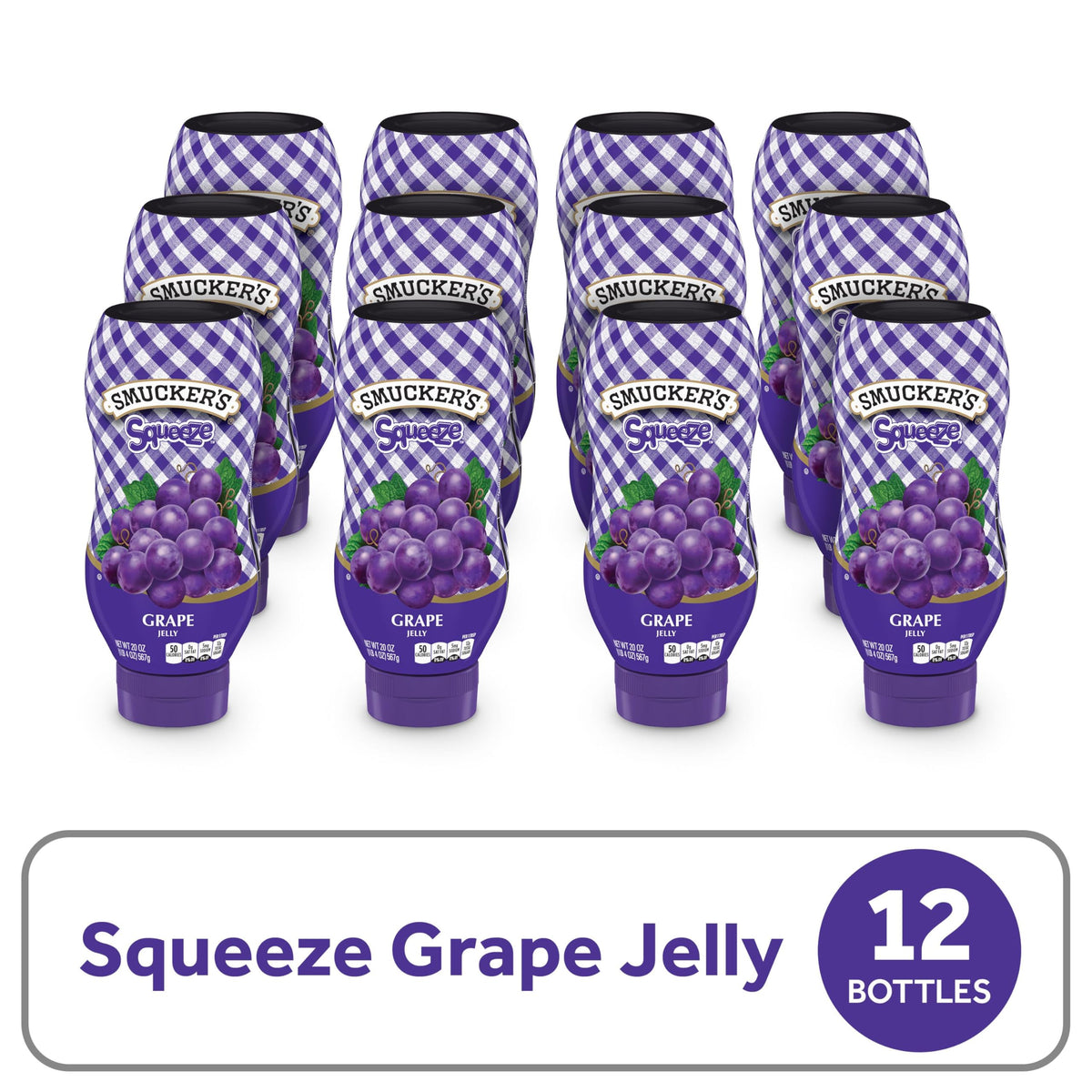 Smucker's grape jelly pack of twelve display for dining areas