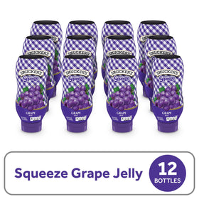 Smucker's grape jelly pack of twelve display for dining areas