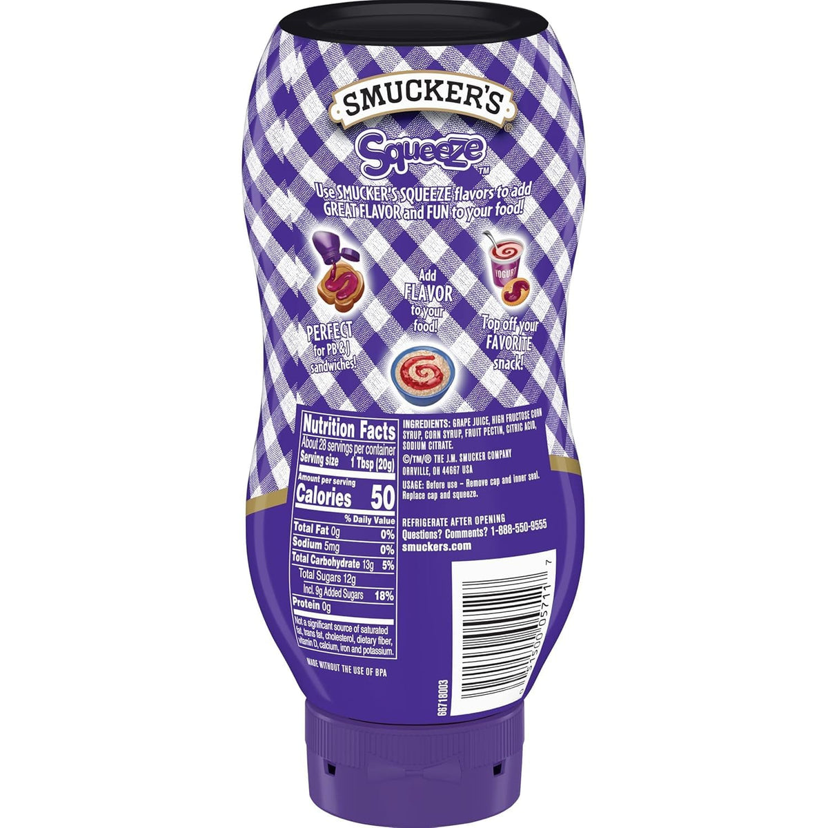 Smucker's grape jelly in restaurant setup speeding service