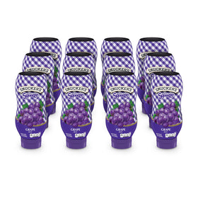Smucker's grape jelly squeeze bottle ready for quick breakfast service