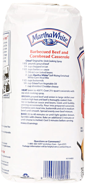 Smucker's Martha White corn meal mix ready cornbread dish with golden crust