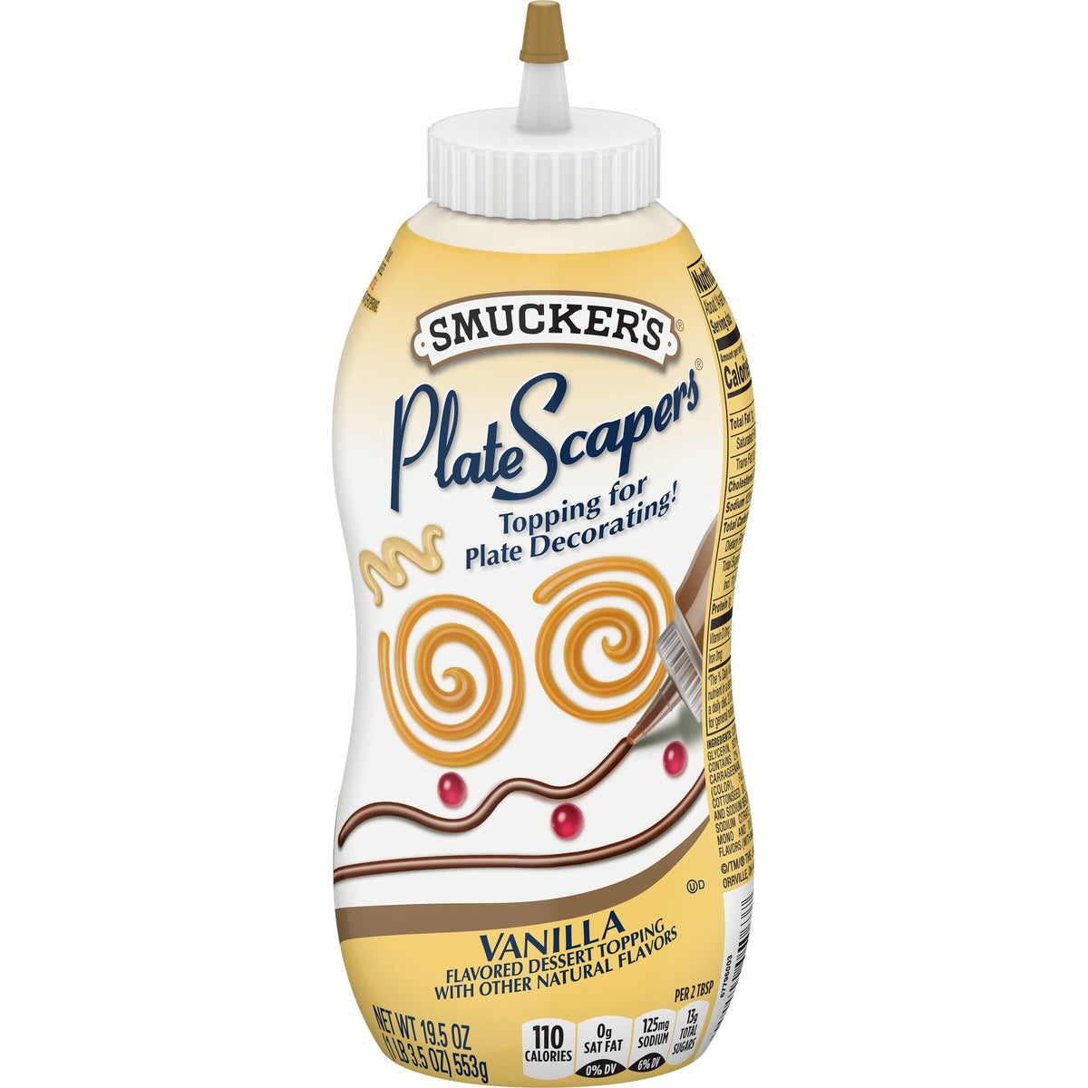 Smucker's PlateScapers vanilla bottles for quick dessert decorating