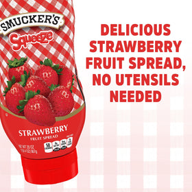 Smucker's Squeeze Strawberry texture close-up reveals balanced fruit flavor.