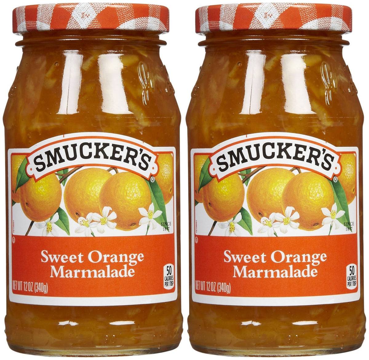 Smucker's Sweet Orange Marmalade 12 oz 2-pack jar, ideal for breakfasts
