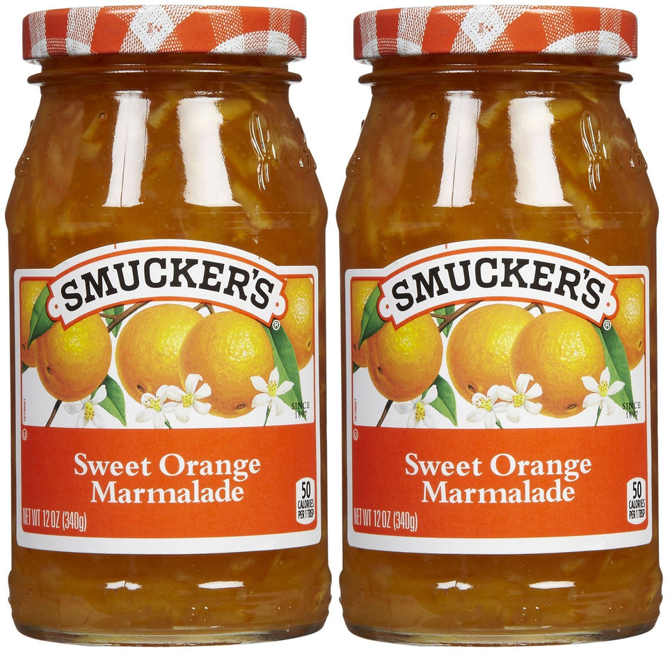 Smucker's Sweet Orange Marmalade 12 oz 2-pack jar, ideal for breakfasts