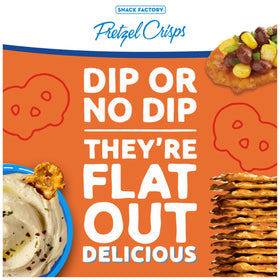 Snack Factory Buffalo Wing Pretzel Crisps ideal for dipping with cheese