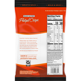 Snack Factory Buffalo Wing Pretzel Crisps in party-size bags for sharing