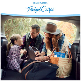 Snack Factory Pretzel Crisps On-the-Go Bags: portable 1.5-ounce portions for travel.