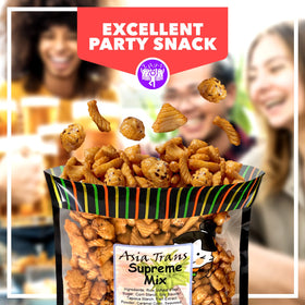 Crispy crackers with brown glaze detail from Snack Hawaii Arare mix.