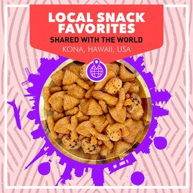 Assorted Arare crackers arranged in a serving bowl showcasing mochi crunch.
