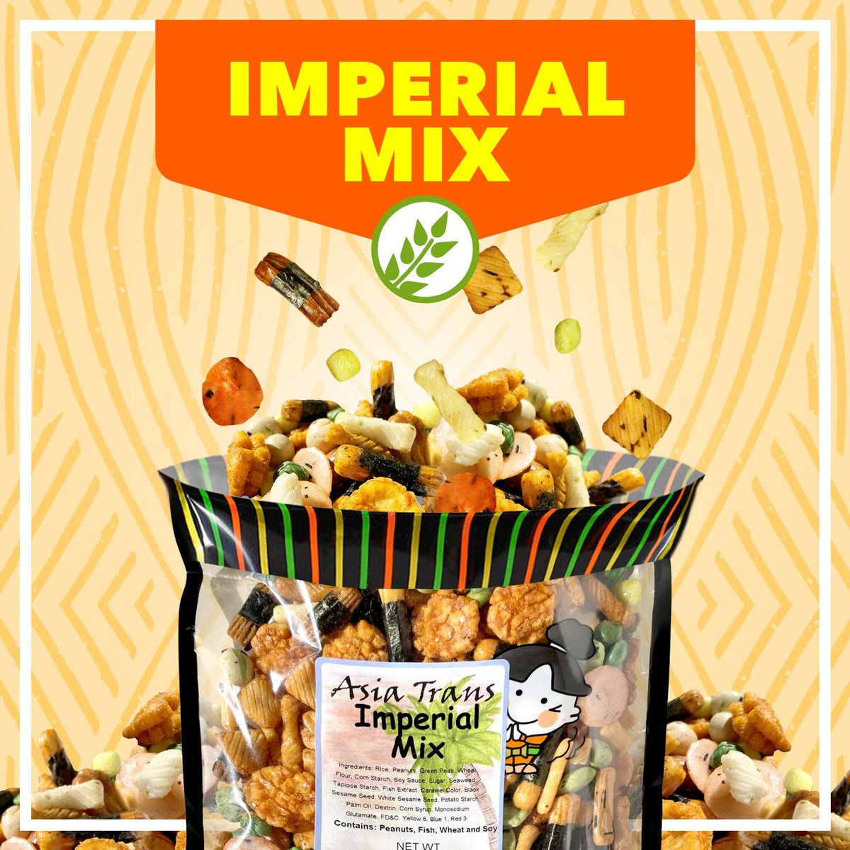 Snack Hawaii Mochi Crunch with assorted shapes and flavors, on-the-go crunch.
