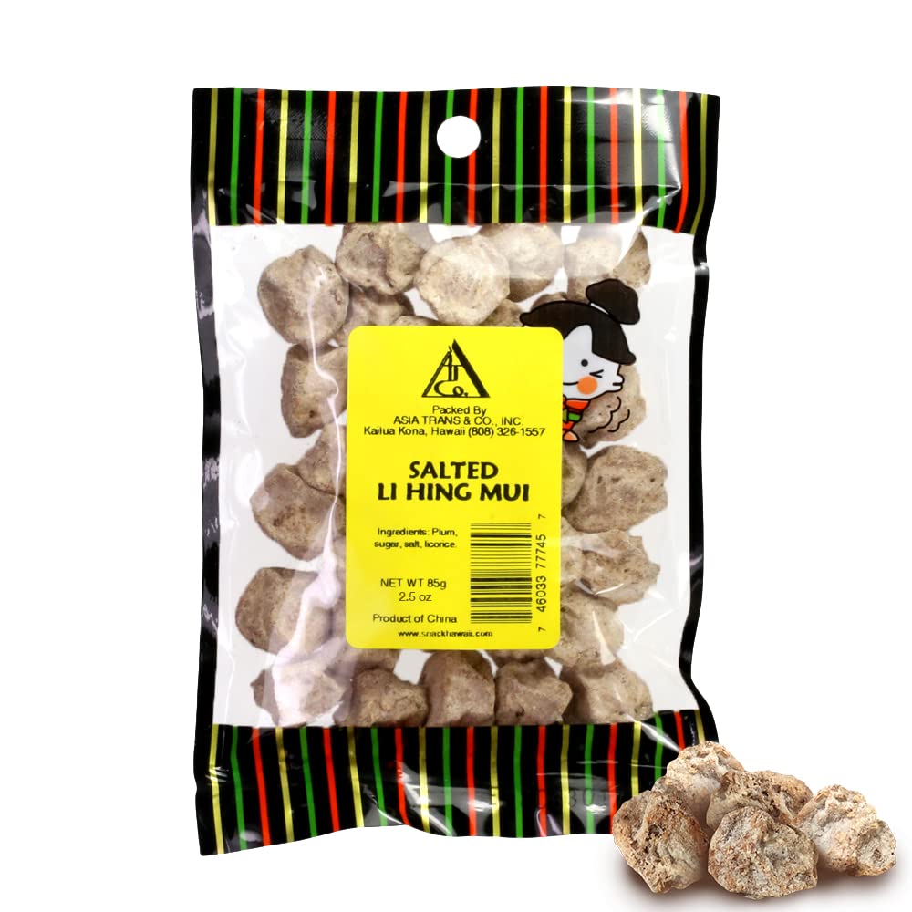 Snack Hawaii Saladitos red plums bag showcases salty-sour flavor for on-the-go snacking.